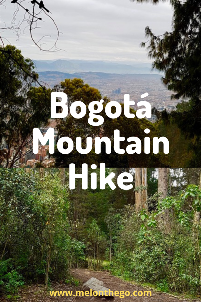 A long hike up a high hill in Bogota pin