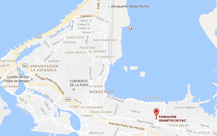 Map of Foundation Granitos de Paz Cartagena