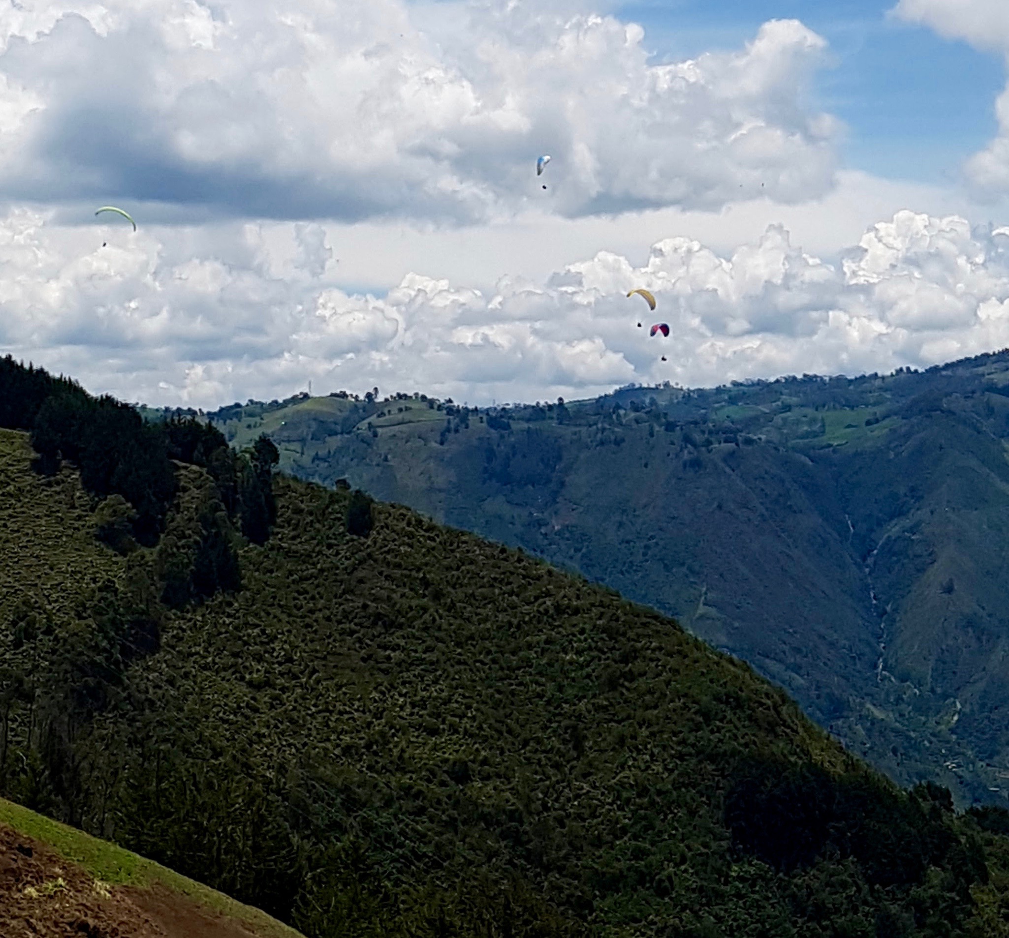 Paragliding and Flying Above Medellin