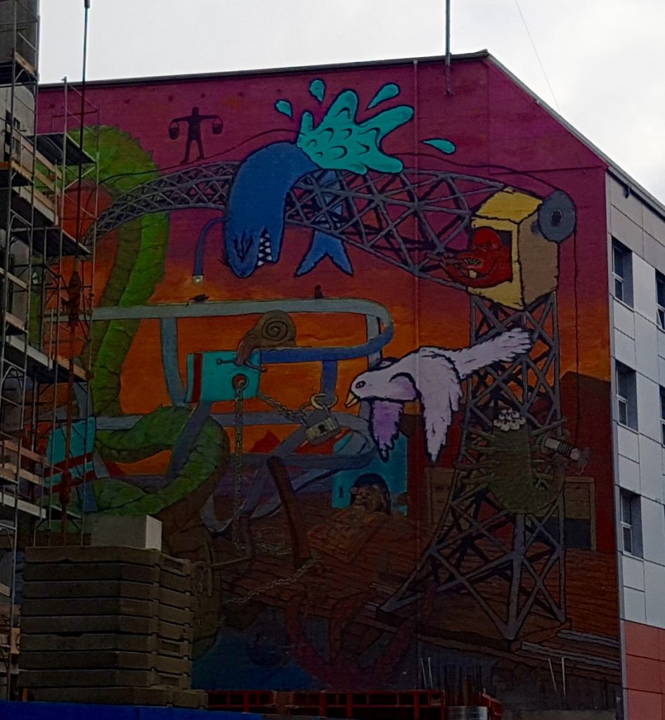 Fish Building Mural