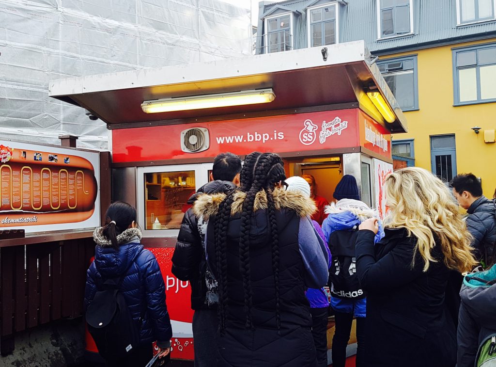 Iceland hot dog stand