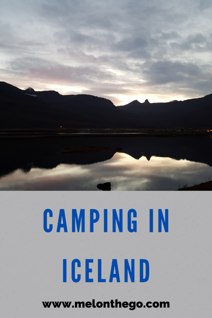 Nice spot for camping in Iceland pin