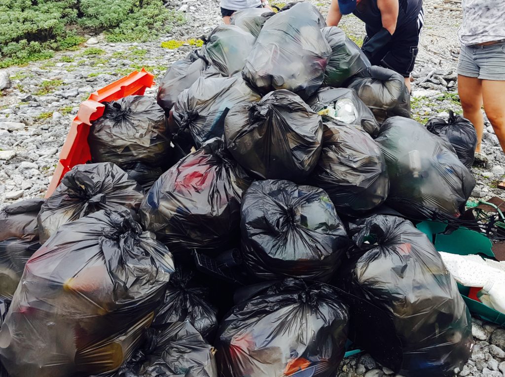 Iron Shore Beach cleanup Utila