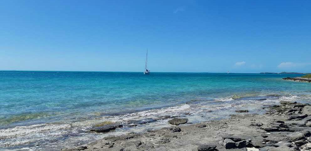 Anchored in Normans Exumas Bahamas