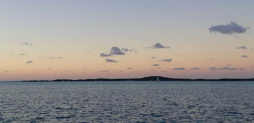 On the water in Bahamas