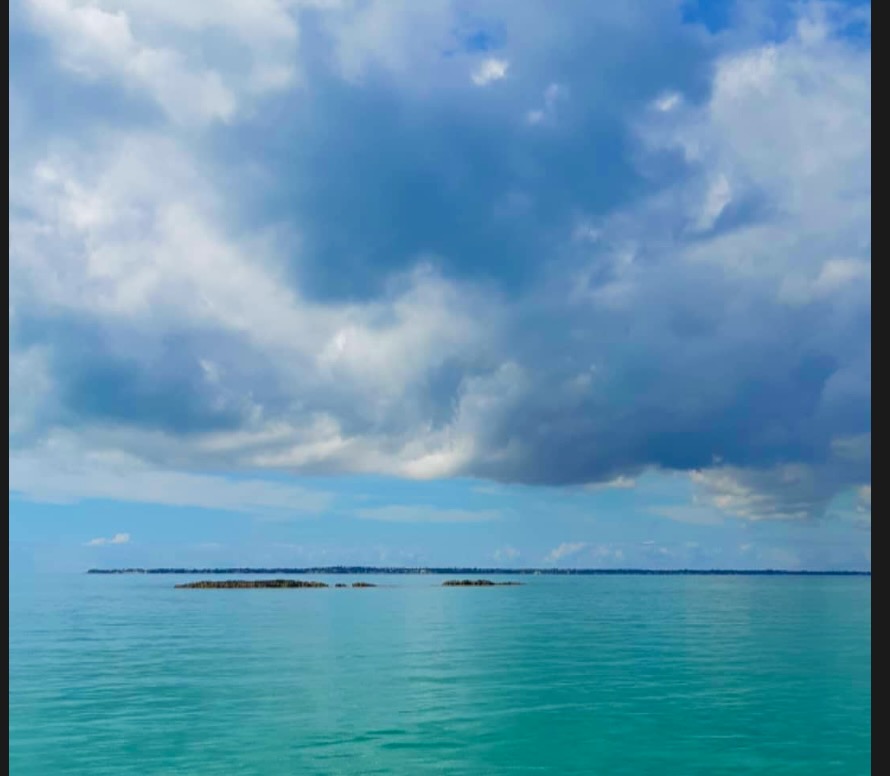 Calm waters, anchorage, Bahamas