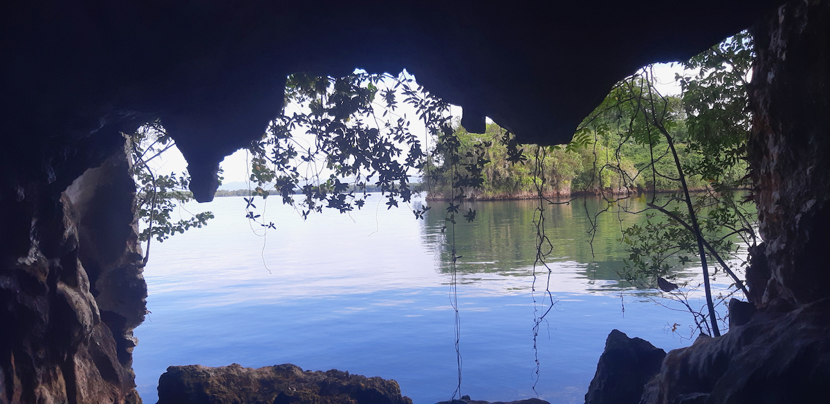 water view, cave