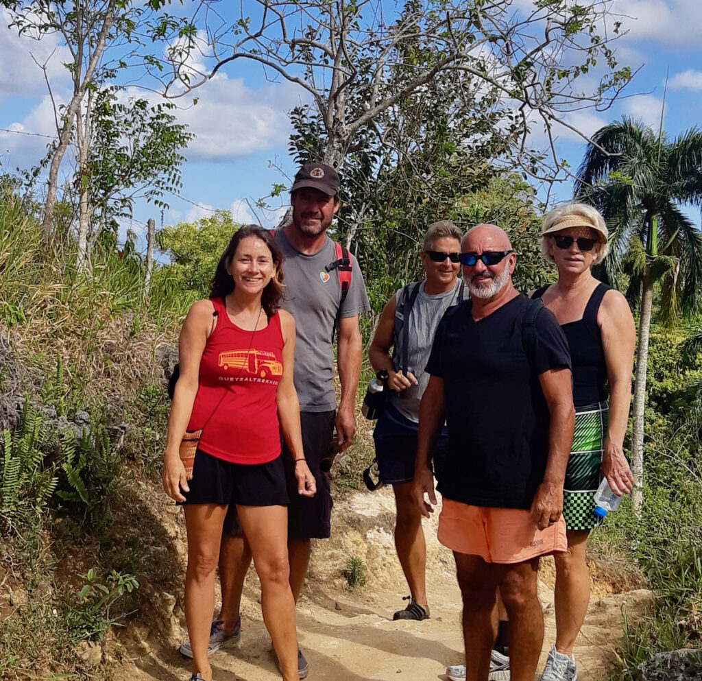 tour group, cruisers, El Limon Waterfall hike