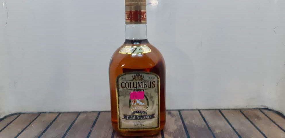 Columbus rum bottle