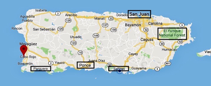 Puerto Rico map