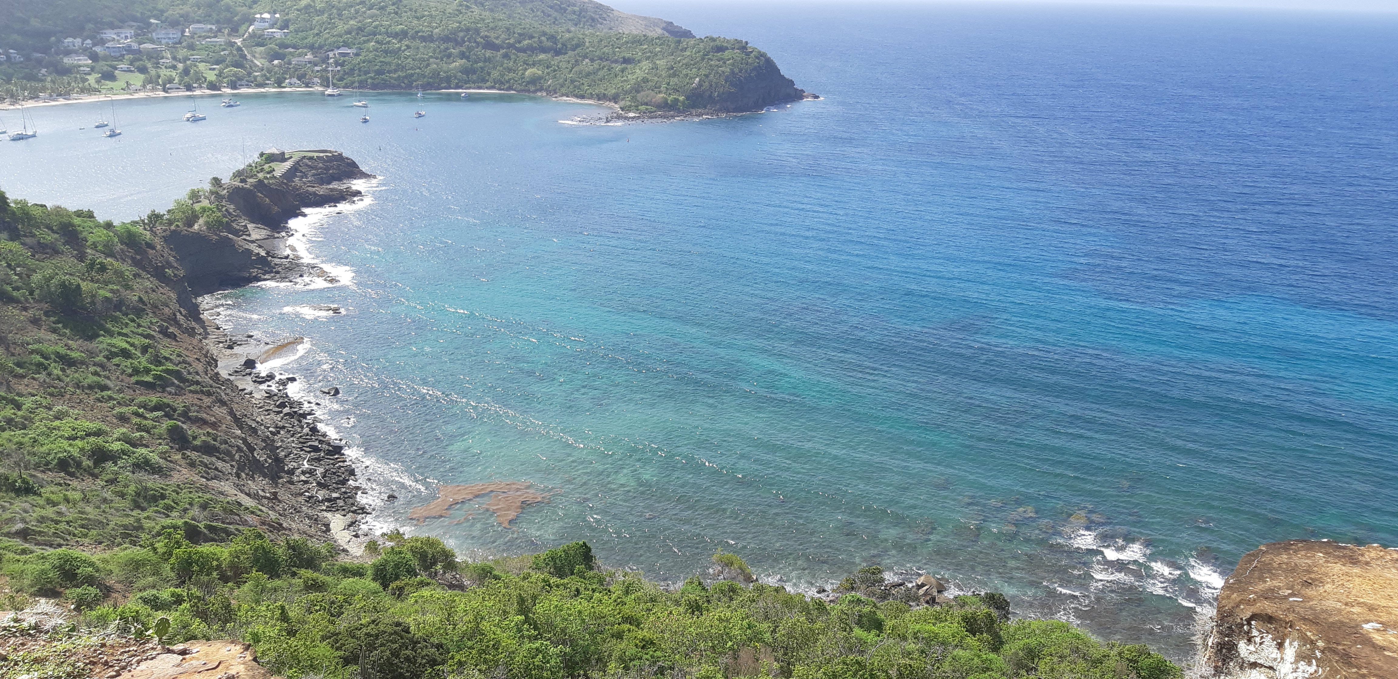 Views of the ocean and English Harbour Antigua