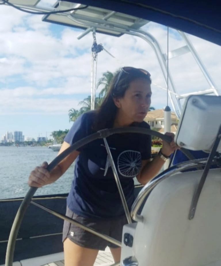 Steering a boat Florida