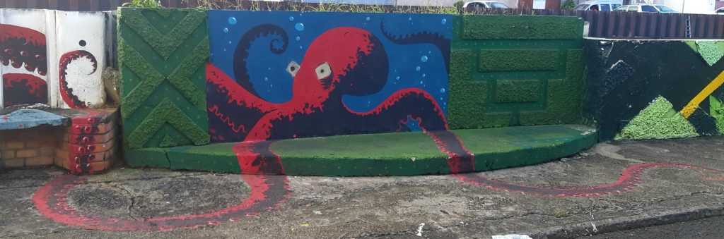 Martinique Street Art octopus