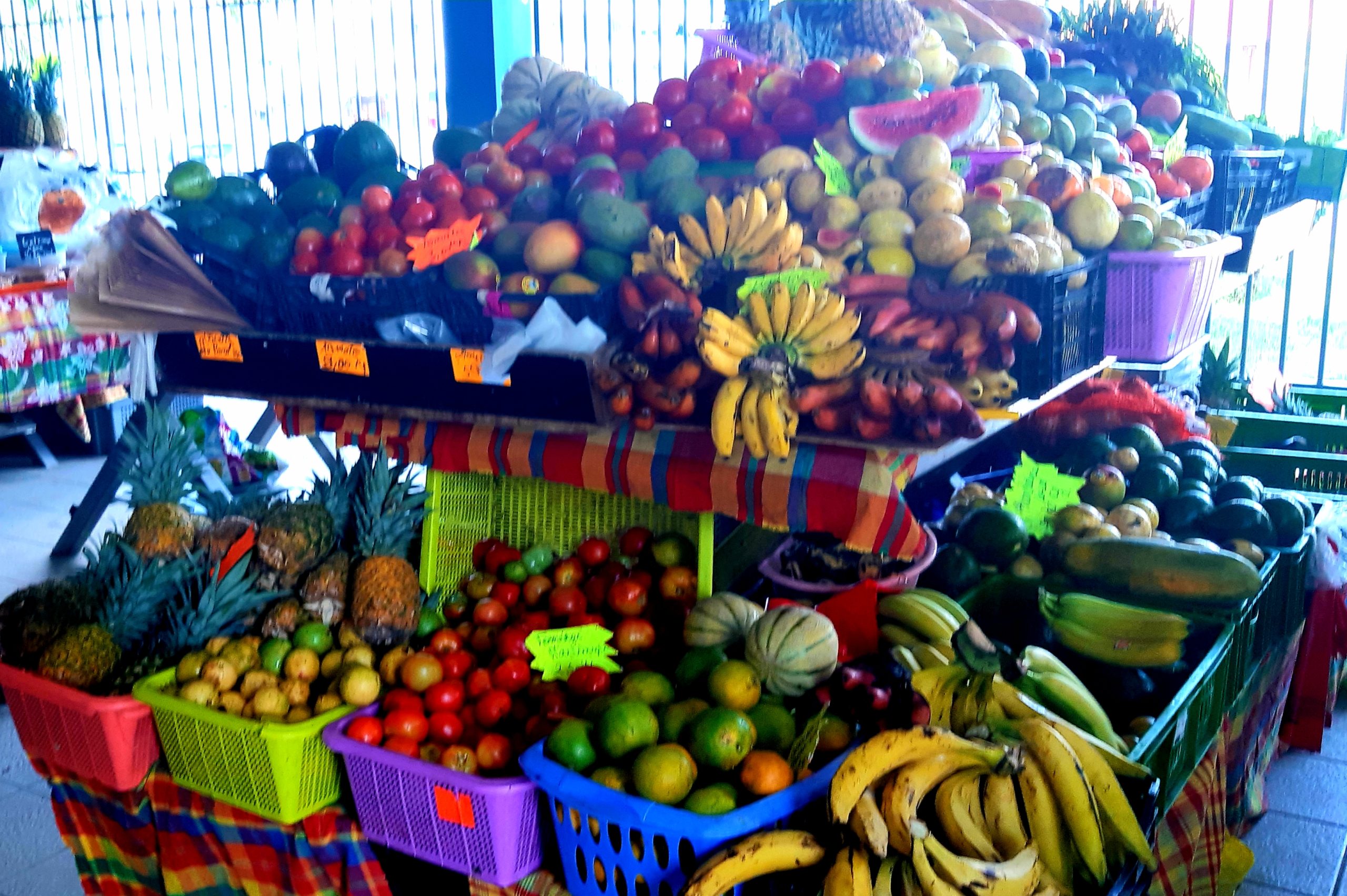 Fresh fruits in a Caribbean market