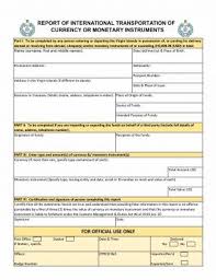 A customs form