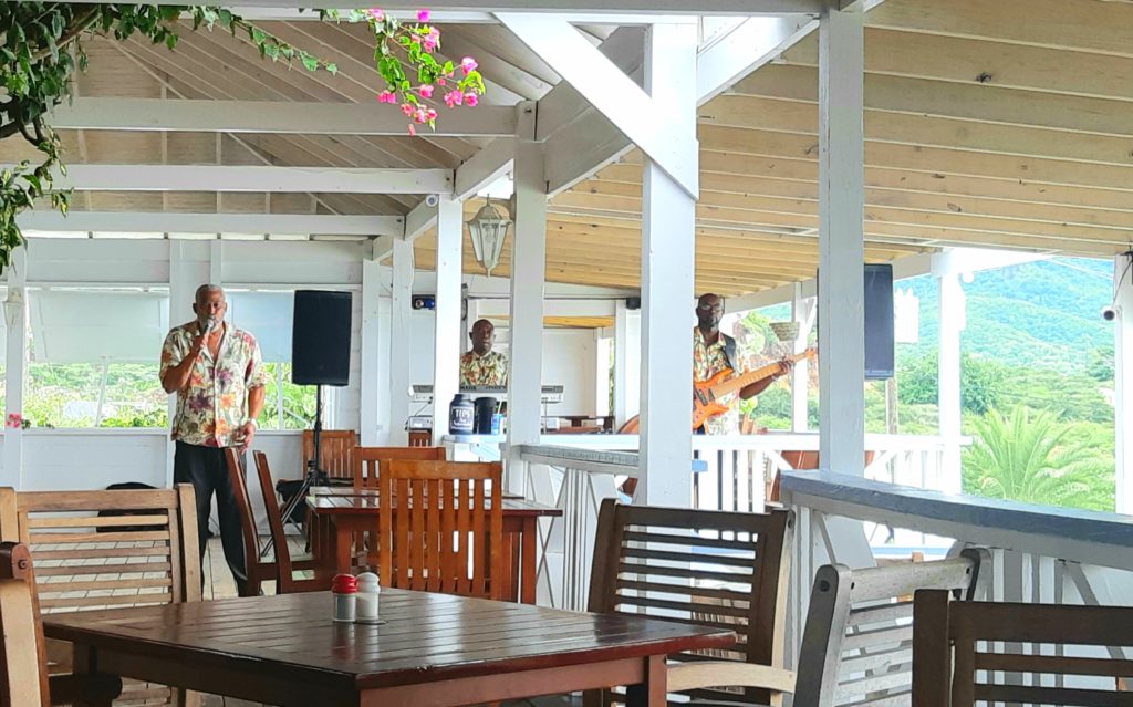 Band at Dennis' Restaurant Antigua