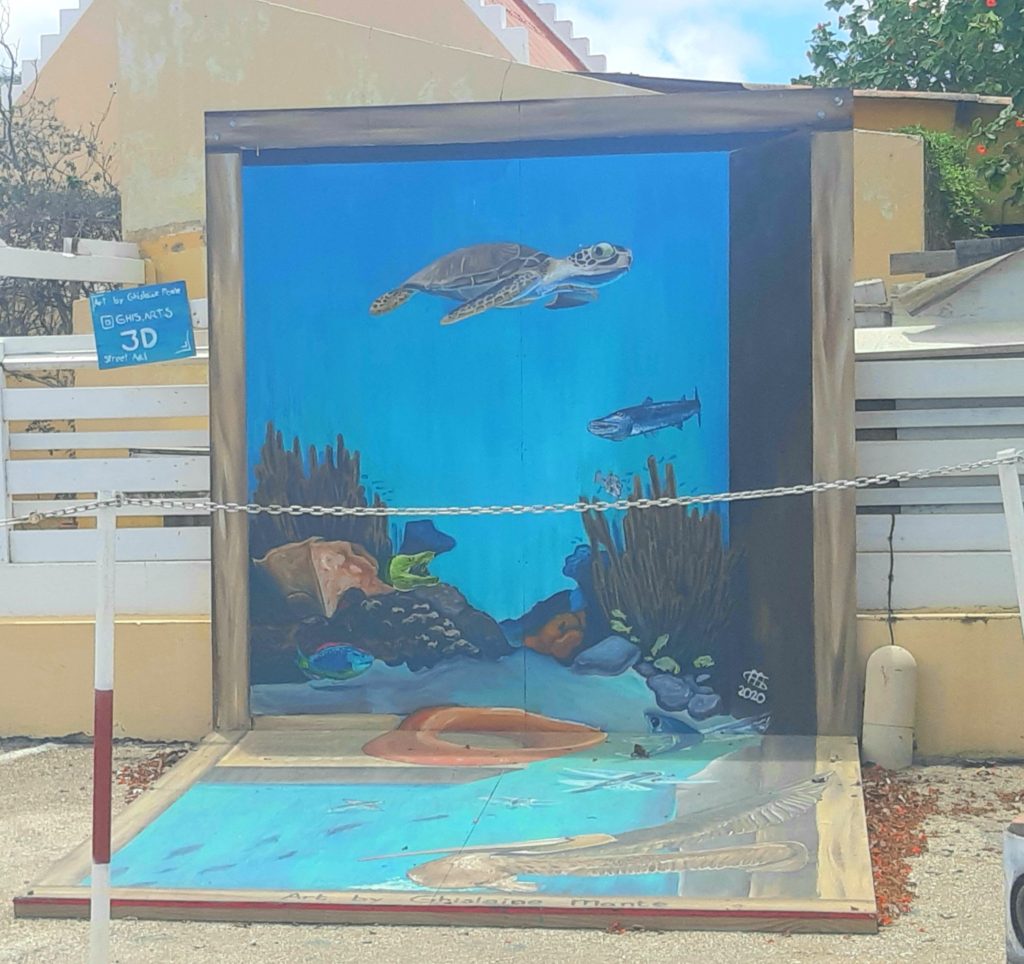 Turtle mural Bonaire