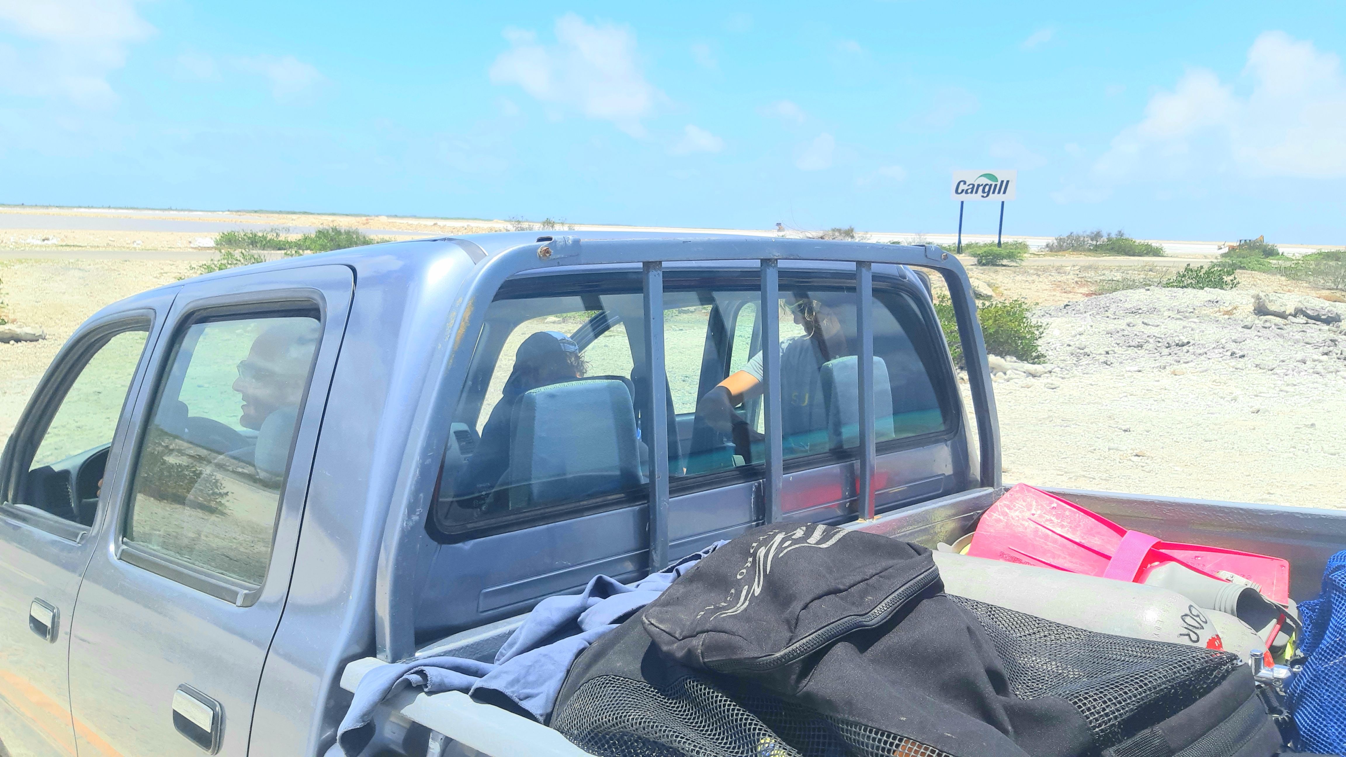 Van driving in Bonaire