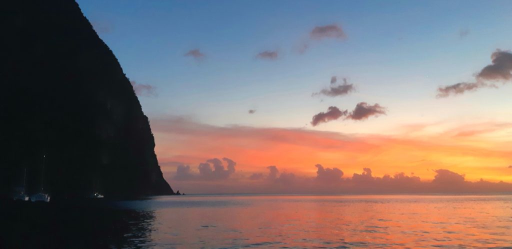 Sunset in Saint Lucia