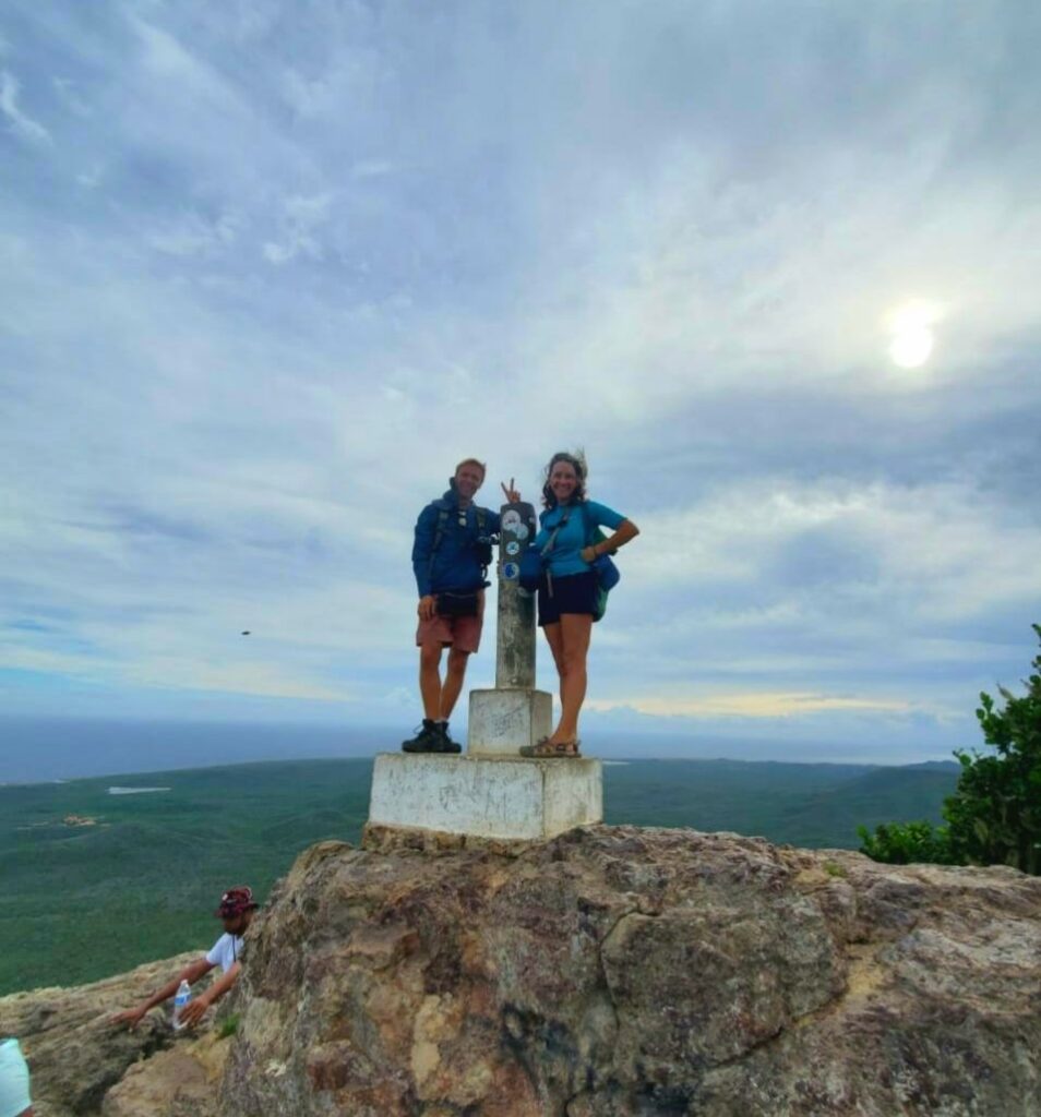 Christoffel Mountain at the top