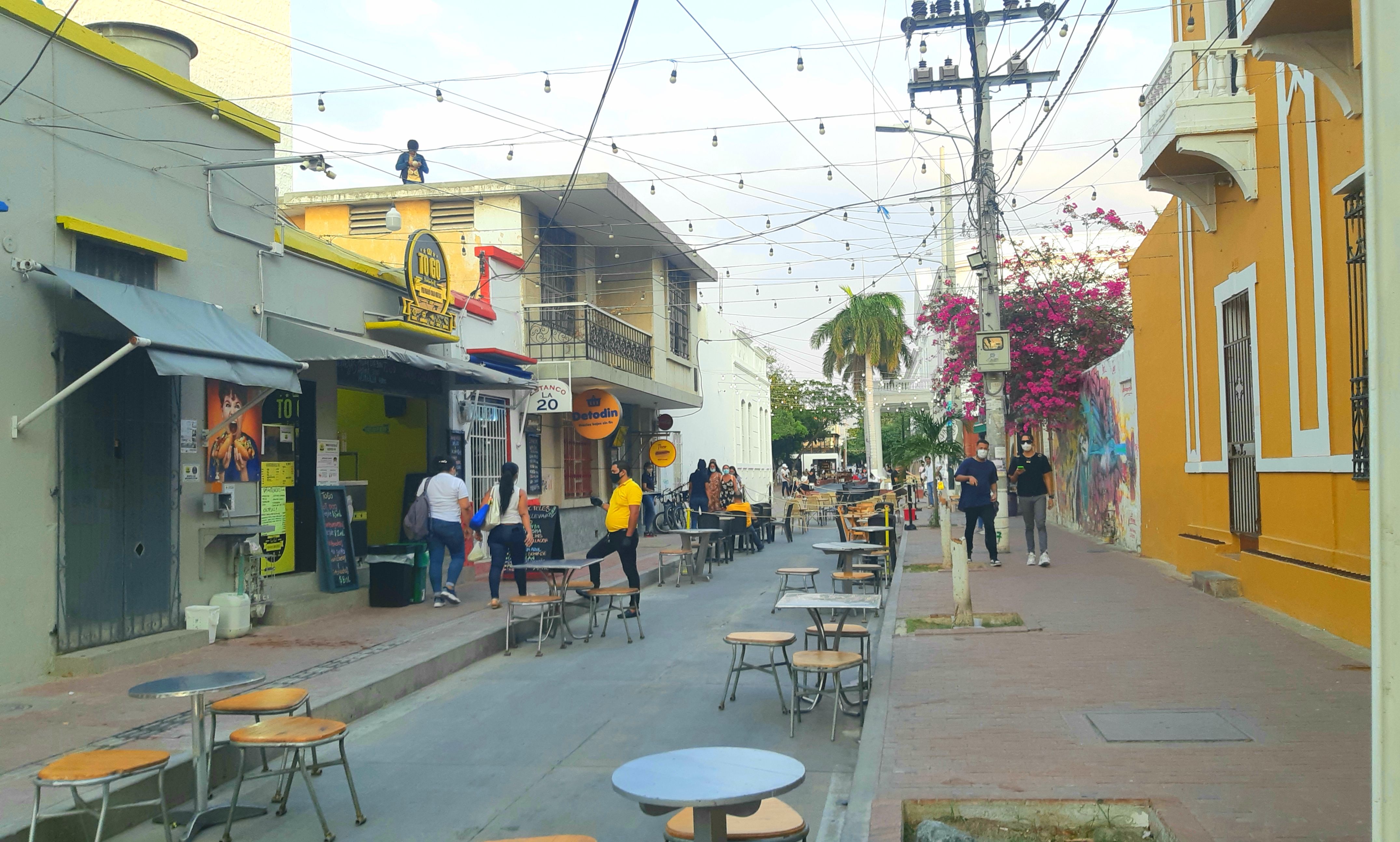 dining outdoors Santa Marta Colombia