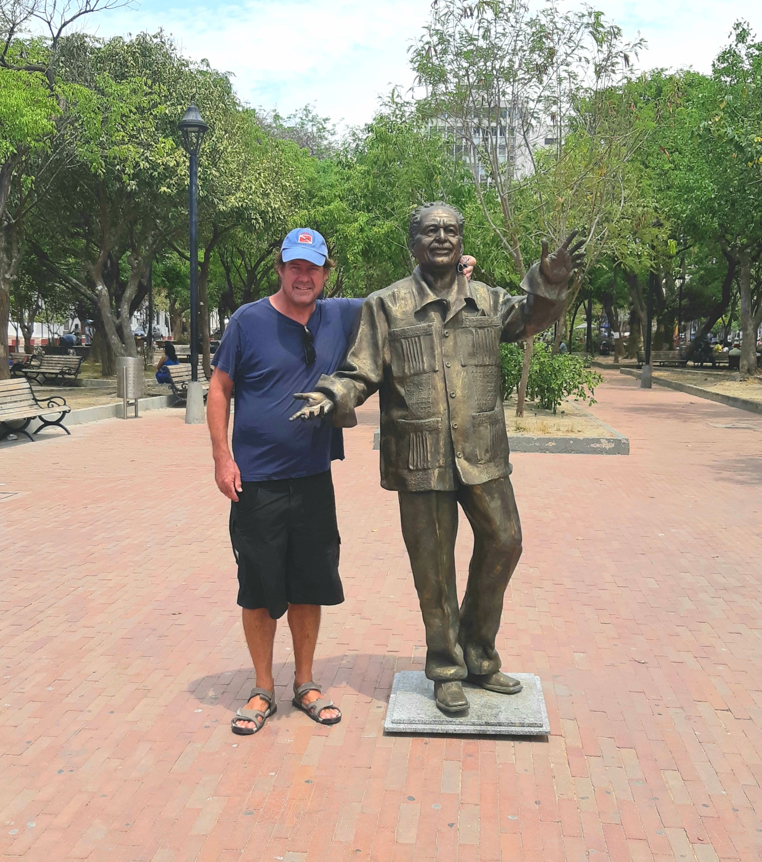 Gabo statue in Santa Marta Colombia