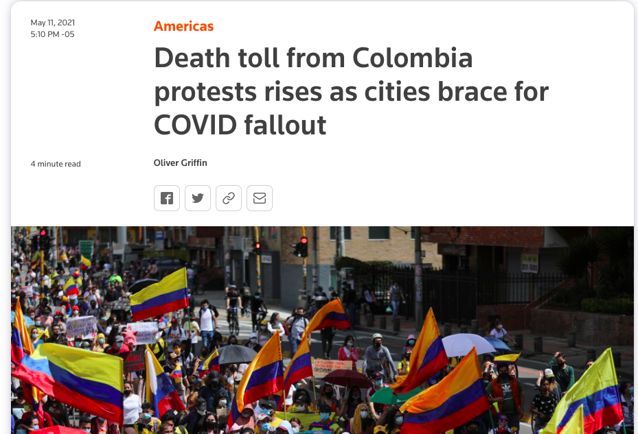 stay safe in Colombia unrest