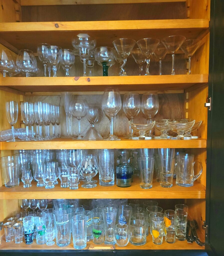 Selling the house and everything in it includes glasses