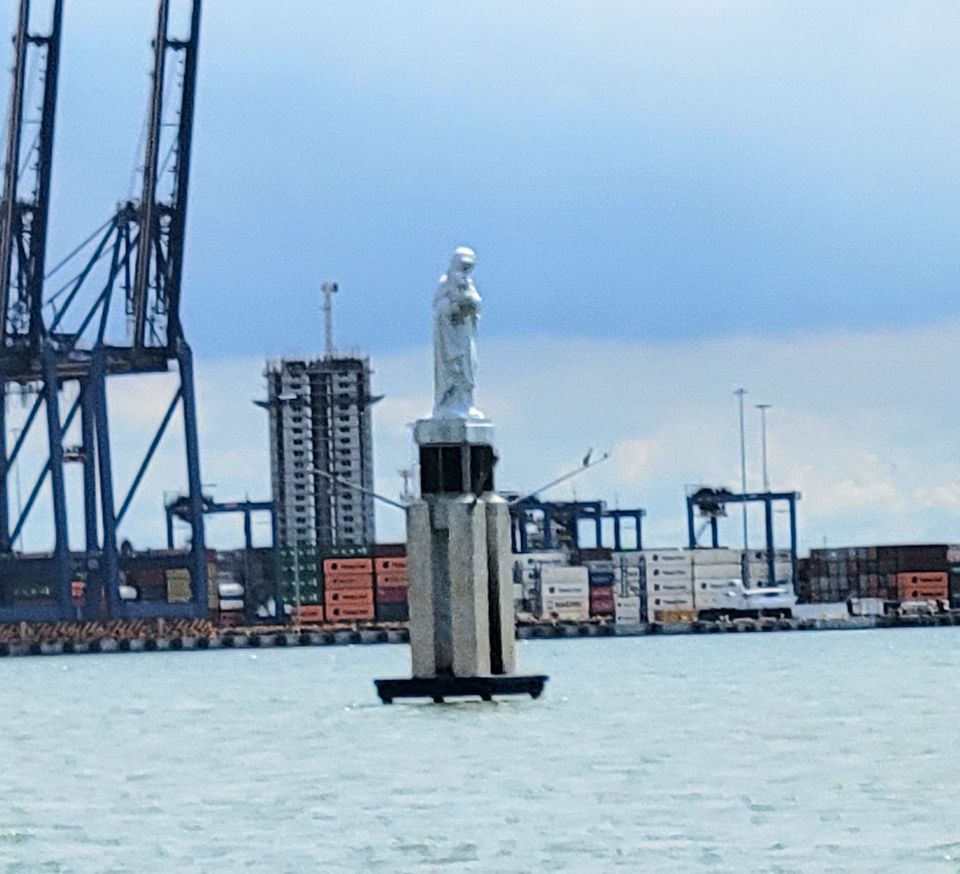 Virgin Mary in Cartagena harbor