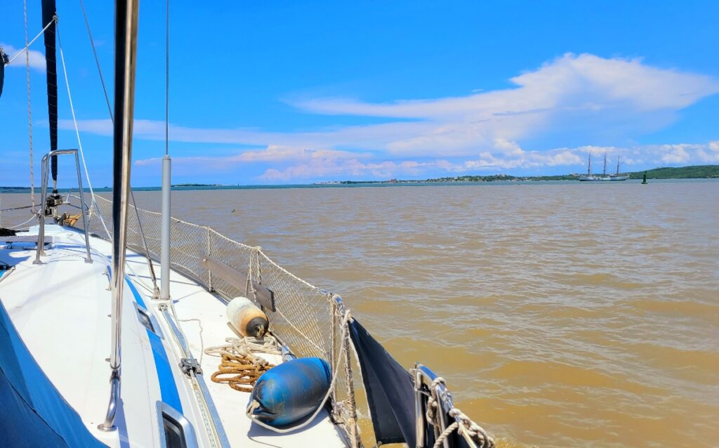 brown water in Cartagena bay