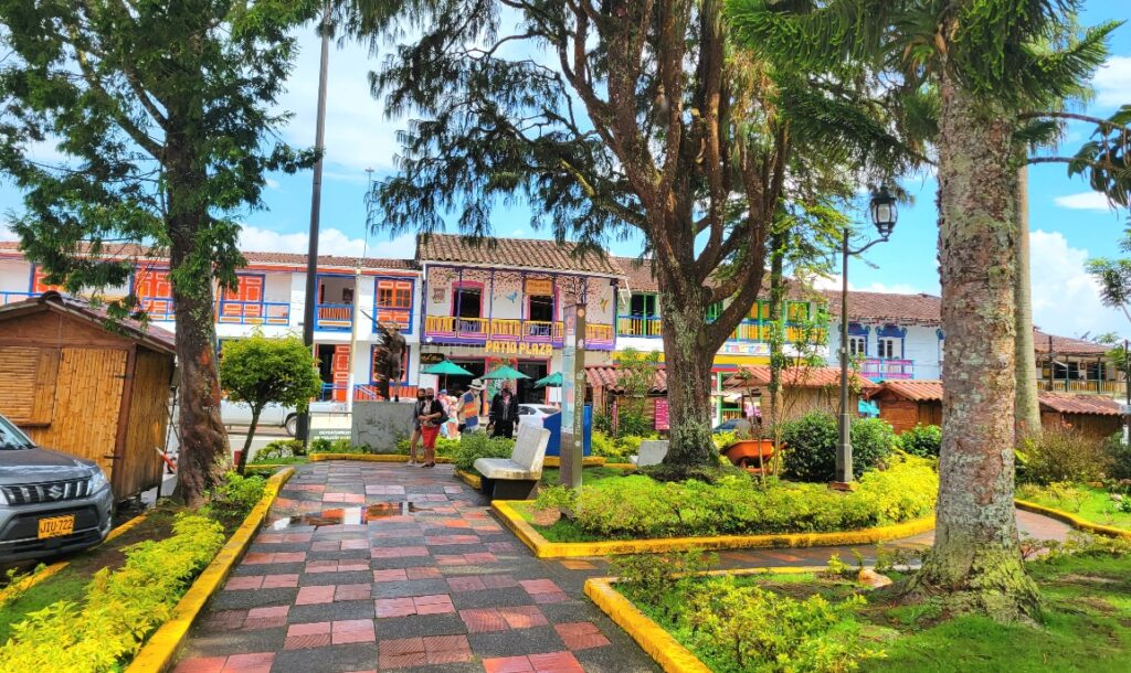 Filandia one of the best towns in Colombia pretty square