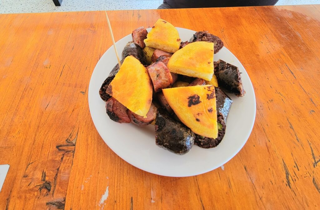 Sausage plate in Sutamarchan Colombia