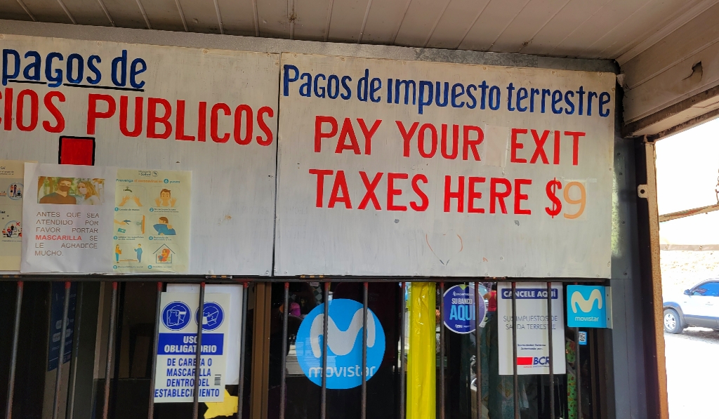 $9 exit tax to leave Costa Rica