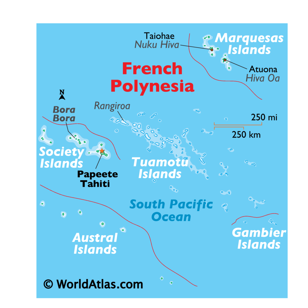 Map of French Polynesia