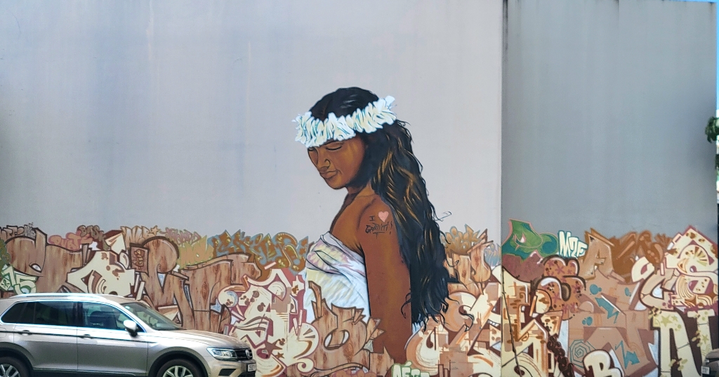 Street Art on a wall in Papeete