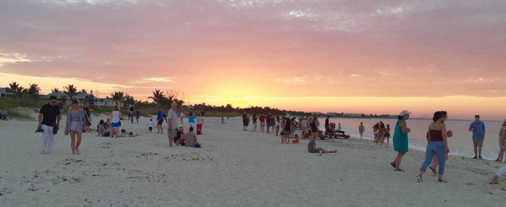 Fish Fry sunset in turks and caicos