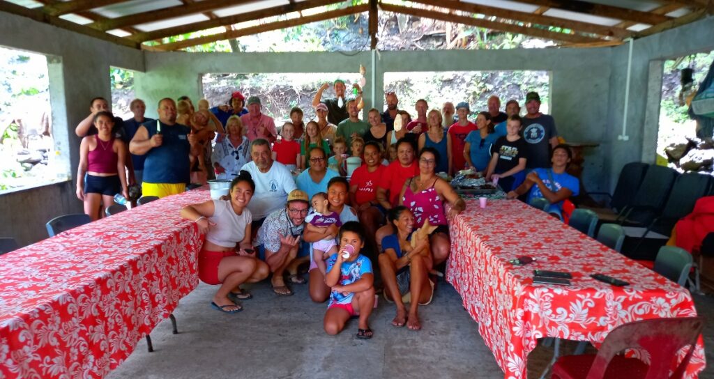 Group photo, Marquesan feast Tahuata