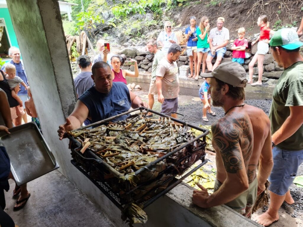 Marquesan Oven feast in Tahuata