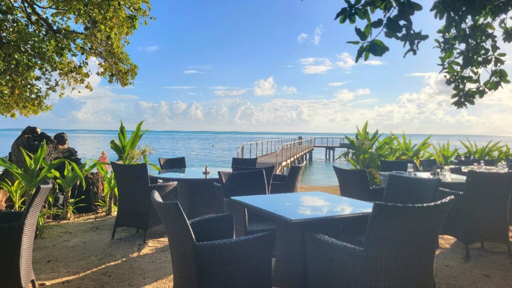 Oceanfront bar views, Huahine