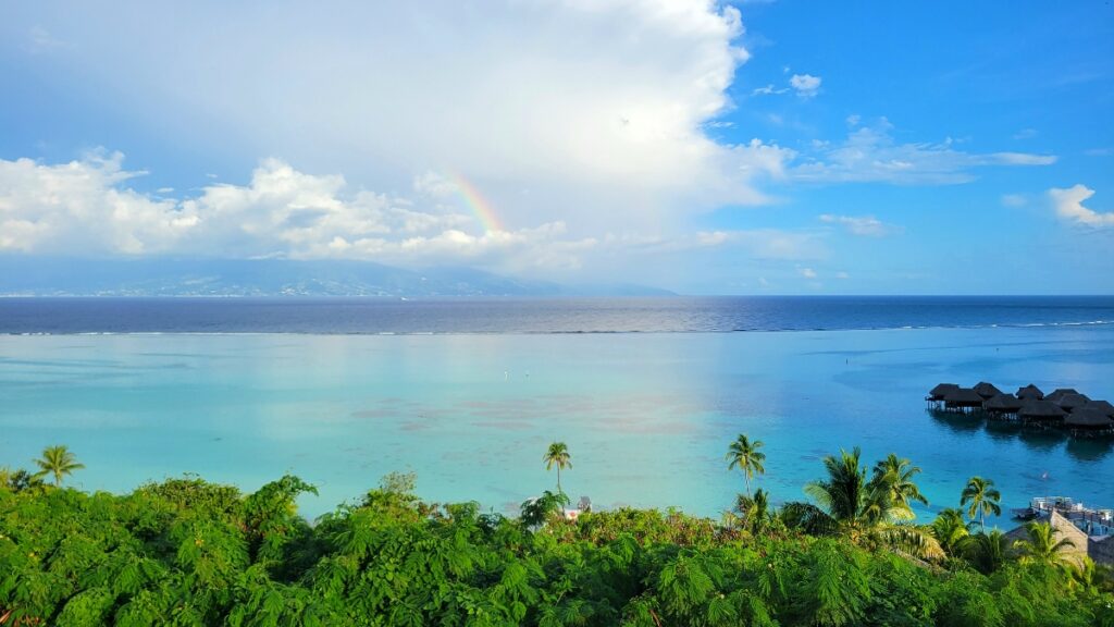 Moorea rainbow over the lagoon