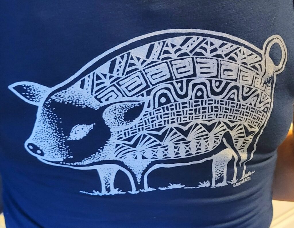 Pig graphic tee Coffee and Tees vavau Tonga