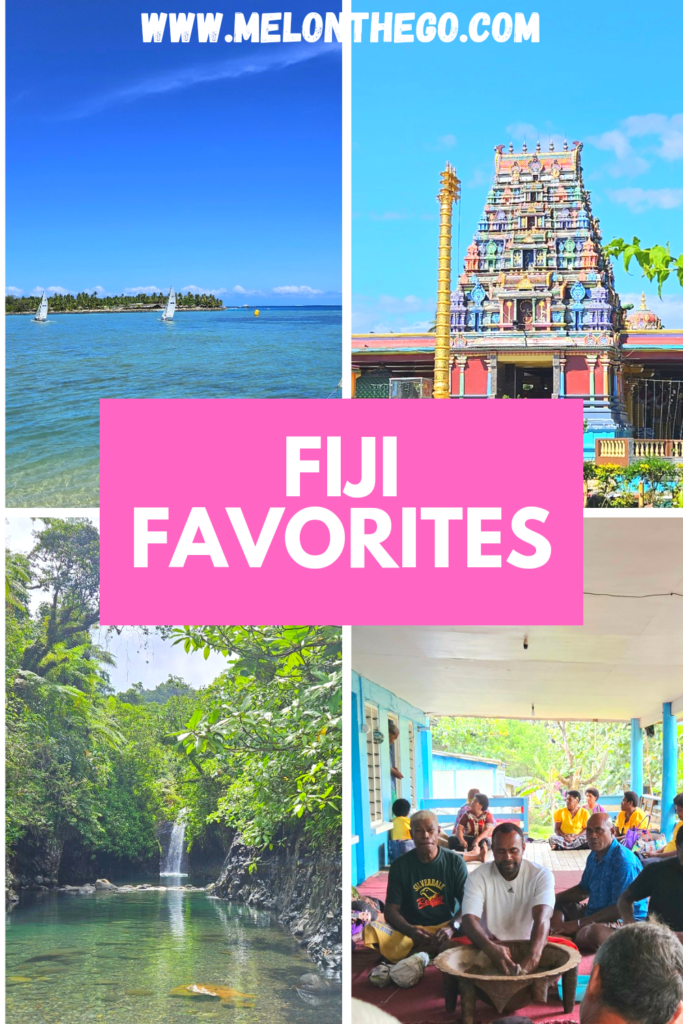 Fiji Favorites pin, water, temple, sevusevu, waterfall