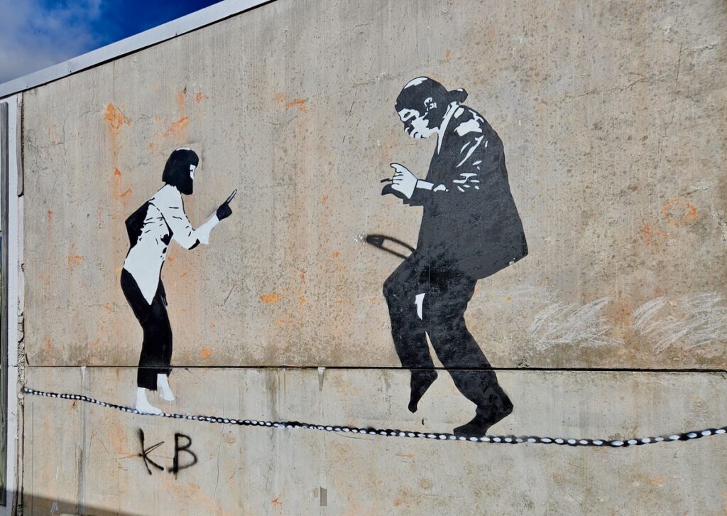 Pulp Fiction Banksy homage art