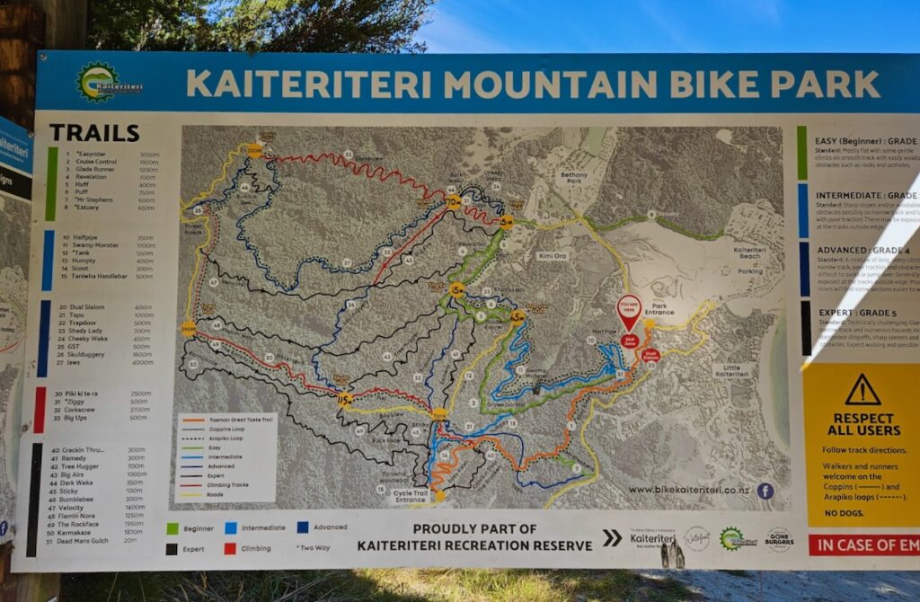 Kaiteriteri MBP trail map