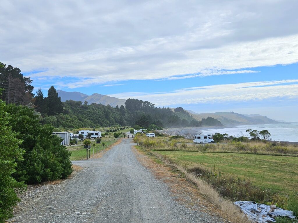 The Store campground at the beach New Zealand