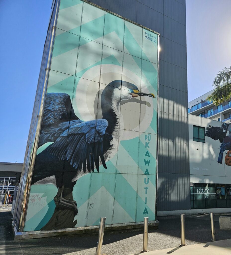 Kawau bird mural