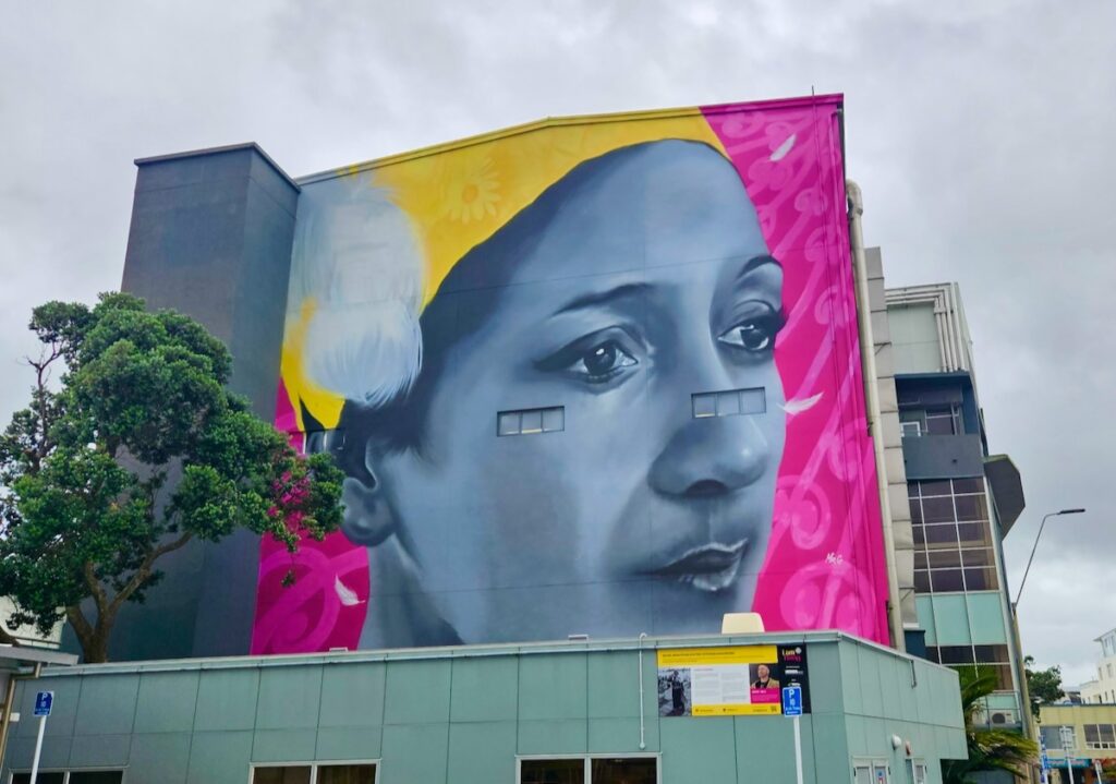 Hana Te Hemara mural, New Plymouth, Maori