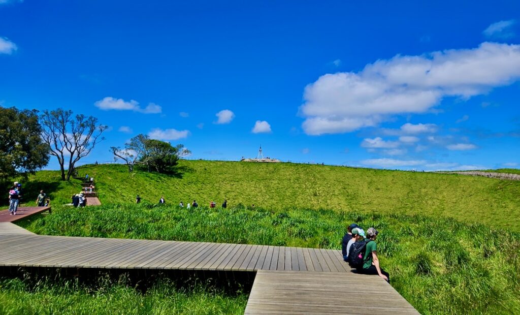 hiking Mount Eden NZ