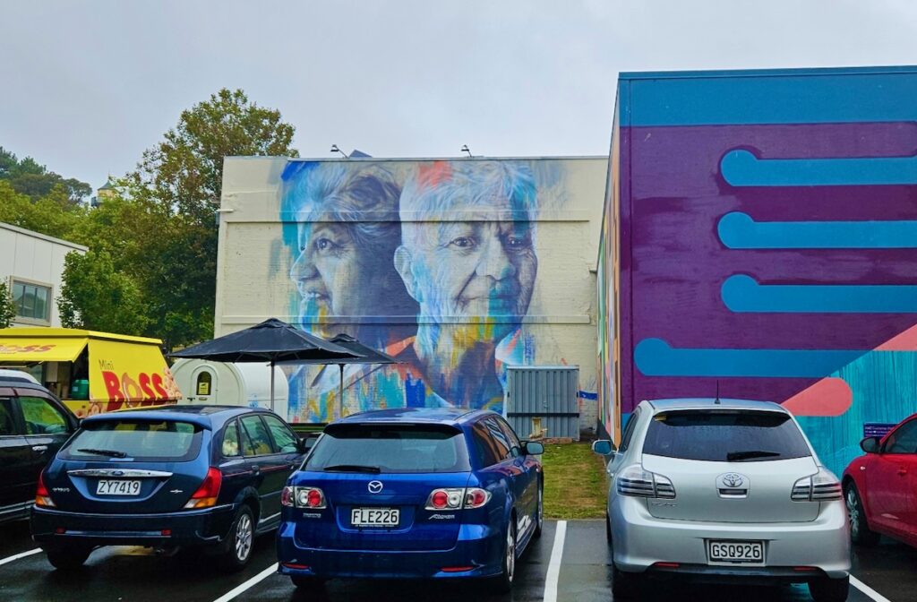 Street art in New Zealand's North island, elders