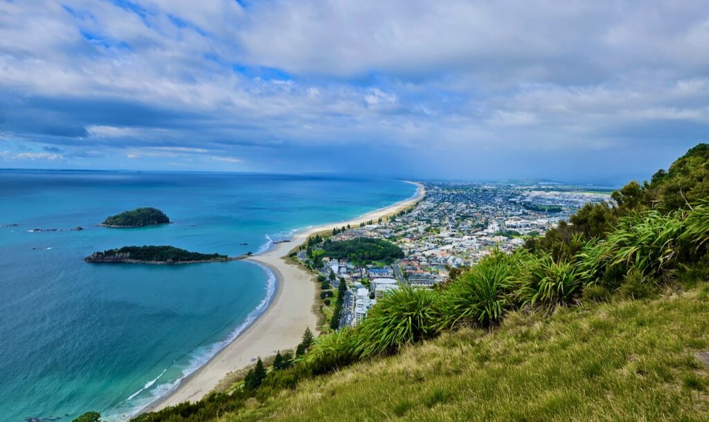 favorite New Zealand hike, Mount Manganui Beach